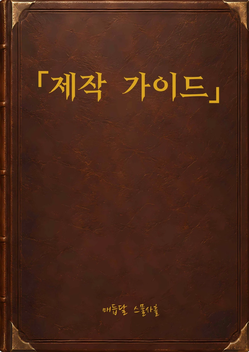 제작 가이드북 표지